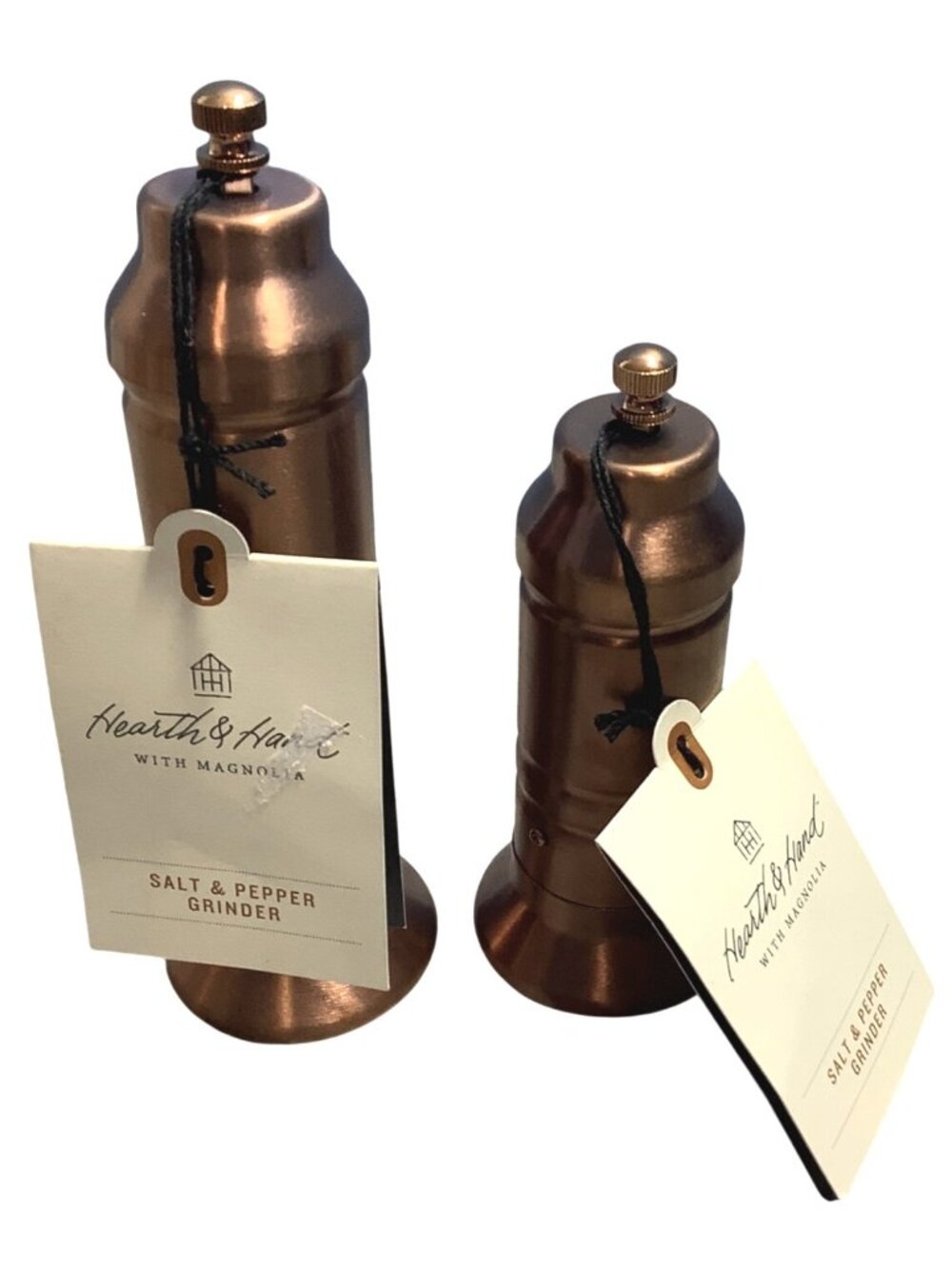 Set of Hearth & Hand Magnolia Copper Finish Salt & Pepper Grinder - Picture 2 of 6